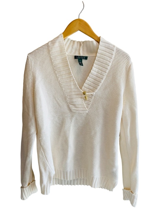Ralph Lauren Sweaters - Vintage Lauren Ralph Lauren Sweater Size M Womens‎ Shawl Collar Horn Toggle